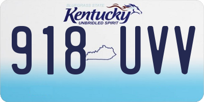 KY license plate 918UVV