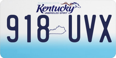 KY license plate 918UVX