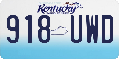 KY license plate 918UWD