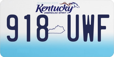 KY license plate 918UWF