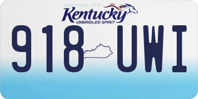 KY license plate 918UWI