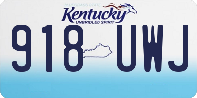 KY license plate 918UWJ