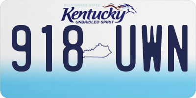 KY license plate 918UWN