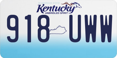 KY license plate 918UWW