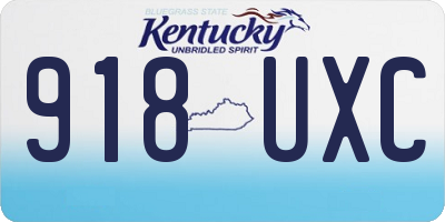 KY license plate 918UXC