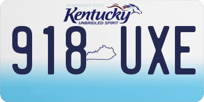 KY license plate 918UXE