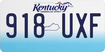 KY license plate 918UXF