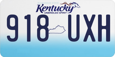 KY license plate 918UXH