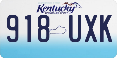 KY license plate 918UXK