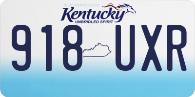 KY license plate 918UXR