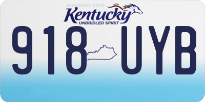KY license plate 918UYB