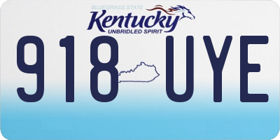 KY license plate 918UYE