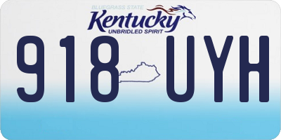 KY license plate 918UYH