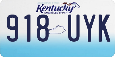 KY license plate 918UYK