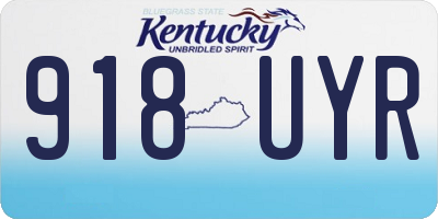 KY license plate 918UYR