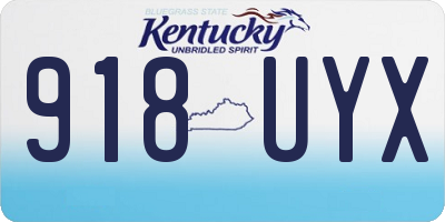 KY license plate 918UYX