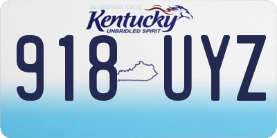 KY license plate 918UYZ