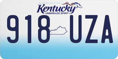 KY license plate 918UZA