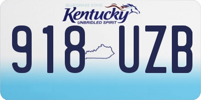 KY license plate 918UZB