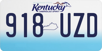 KY license plate 918UZD