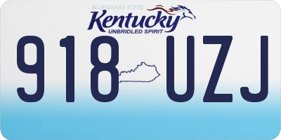 KY license plate 918UZJ