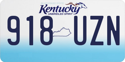 KY license plate 918UZN