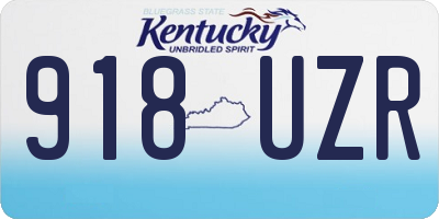 KY license plate 918UZR
