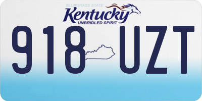 KY license plate 918UZT
