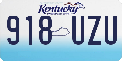 KY license plate 918UZU