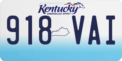 KY license plate 918VAI