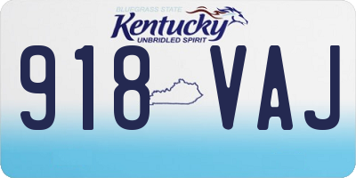 KY license plate 918VAJ