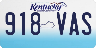 KY license plate 918VAS