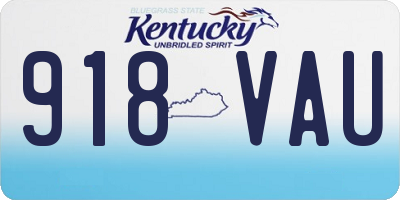 KY license plate 918VAU