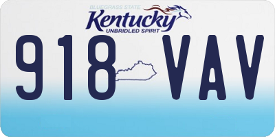 KY license plate 918VAV