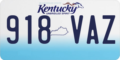 KY license plate 918VAZ
