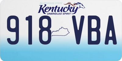 KY license plate 918VBA