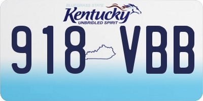 KY license plate 918VBB