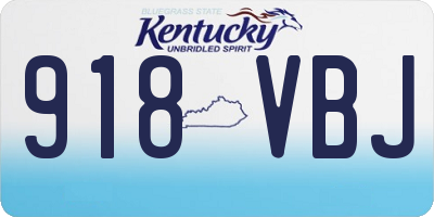 KY license plate 918VBJ