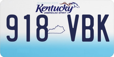 KY license plate 918VBK