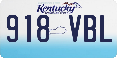 KY license plate 918VBL