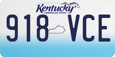 KY license plate 918VCE