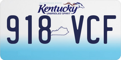 KY license plate 918VCF