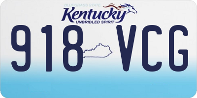 KY license plate 918VCG