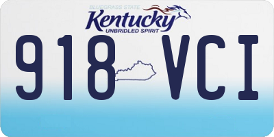 KY license plate 918VCI