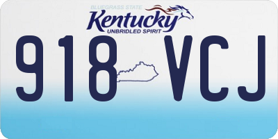 KY license plate 918VCJ