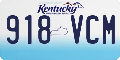 KY license plate 918VCM