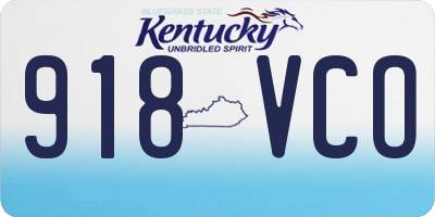 KY license plate 918VCO