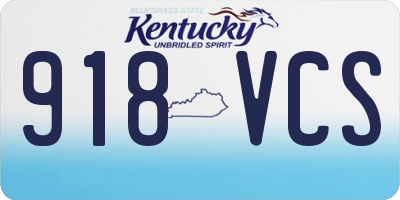 KY license plate 918VCS