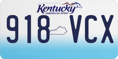 KY license plate 918VCX