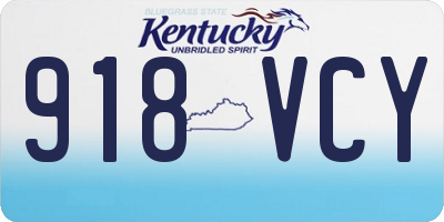 KY license plate 918VCY